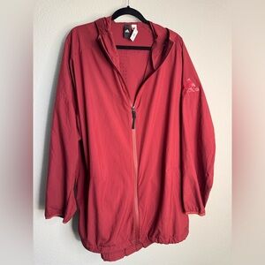 Adidas Men’s Utility Wind Breaker Jacket in Bold Red